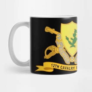 12th Cavalry Regiment w Br - Ribbon Mug